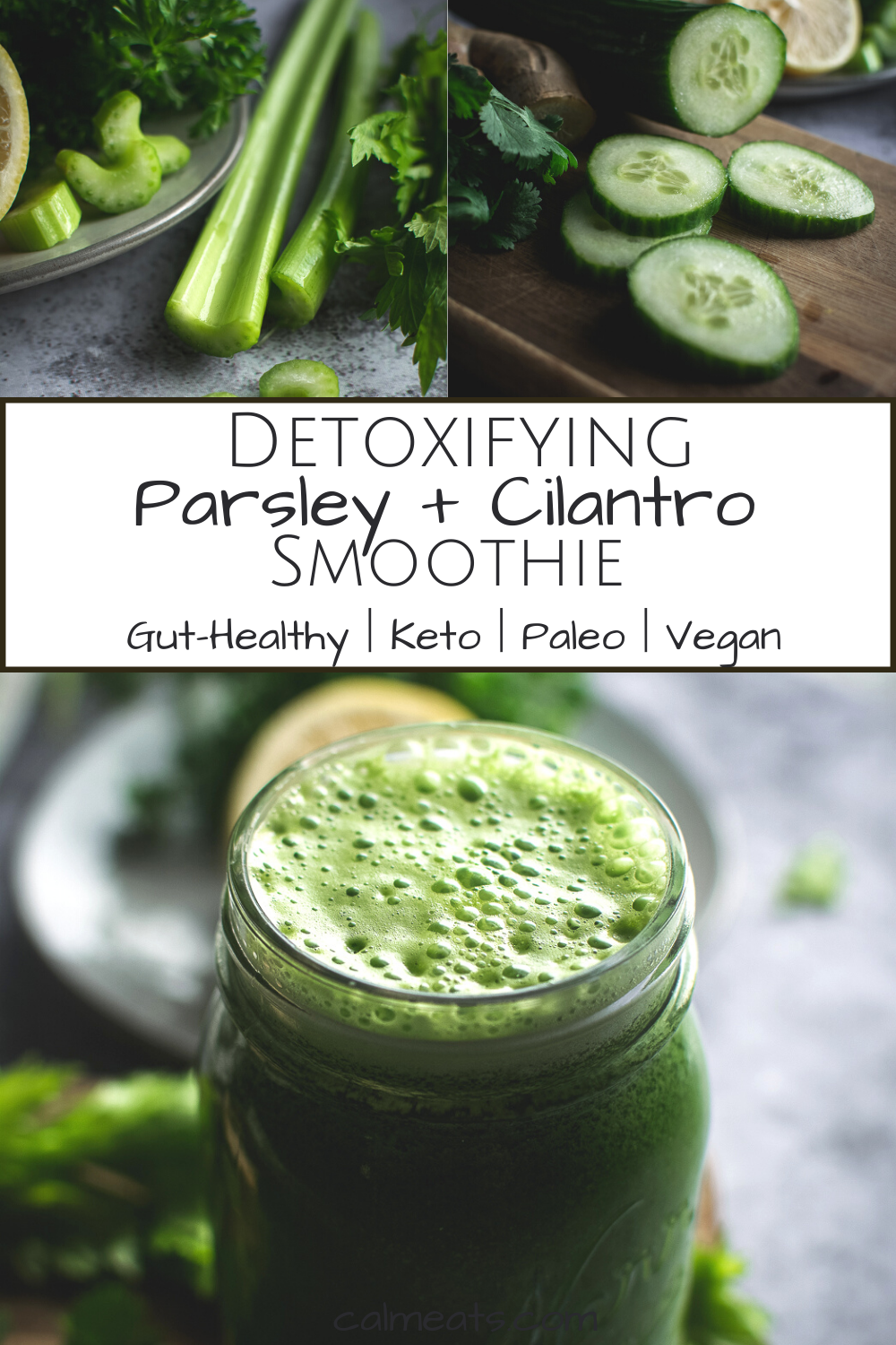Super Green Detoxifying Parsley and Cilantro Smoothie Calm Eats