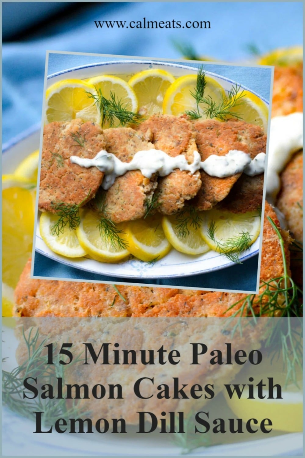 Healthy Salmon Cakes with Lemon Dill Sauce - Calm Eats
