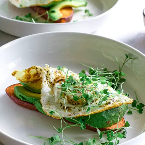 How To Make Sweet Potato Toast with Egg and Avocado