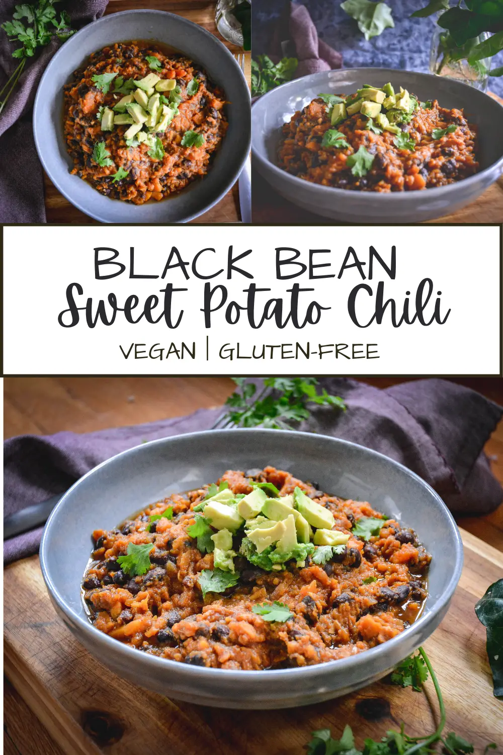 30 Minute Vegan Black Bean Sweet Potato Chili - Calm Eats