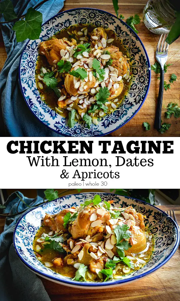 Chicken Tagine with Lemon, Dates and Apricots - Calm Eats