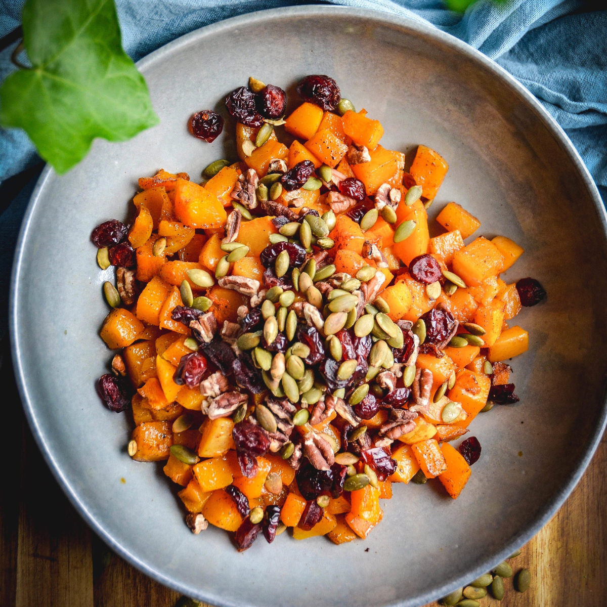 Butternut Squash, Olive and Cranberry Stuffing