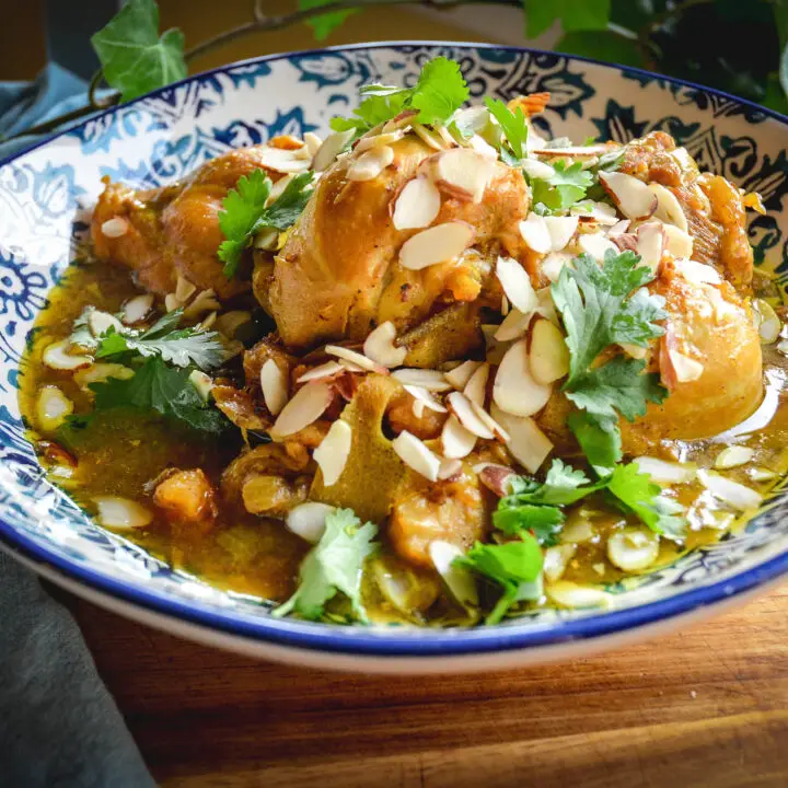 Chicken Tagine with Lemon, Dates and Apricots