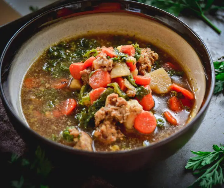 Sausage Kale and Carrot Soup