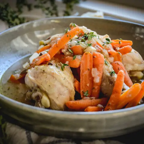 Mustard Chicken With Tarragon and Carrots