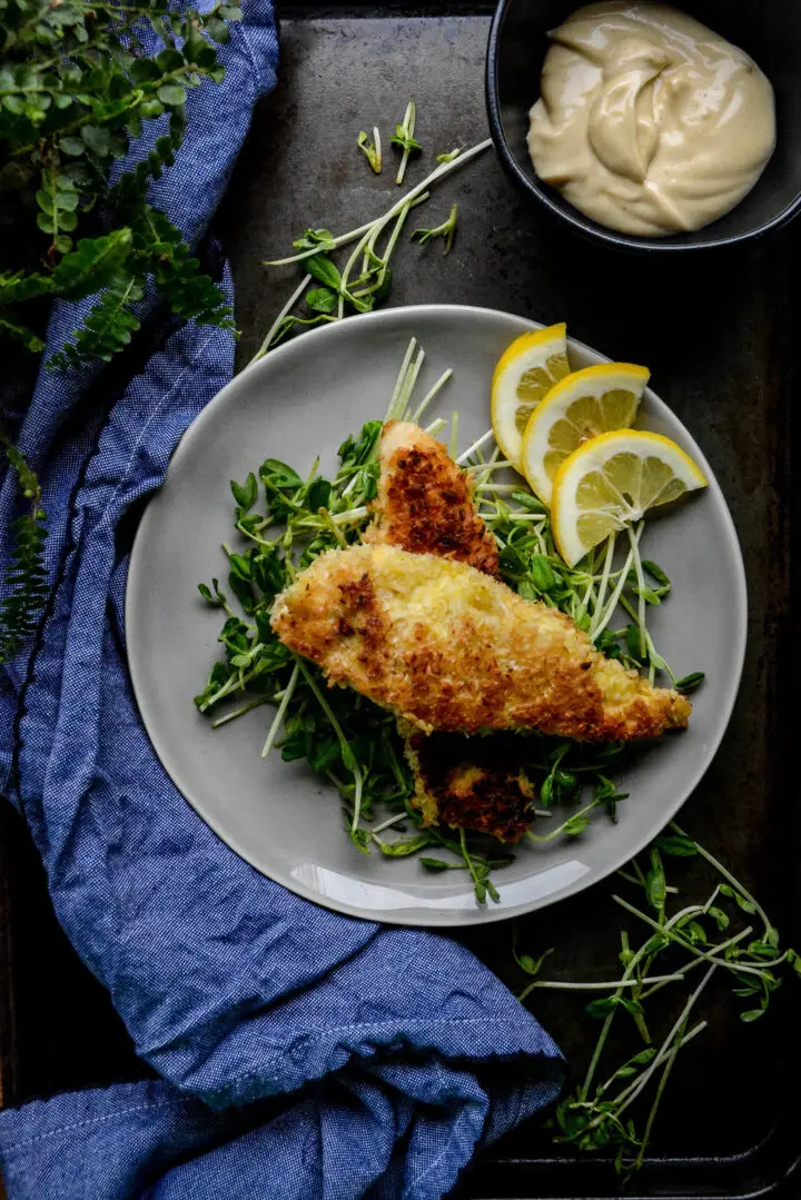 Coconut Crusted Chicken Tenders with Honey Mustard Sauce - Calm Eats