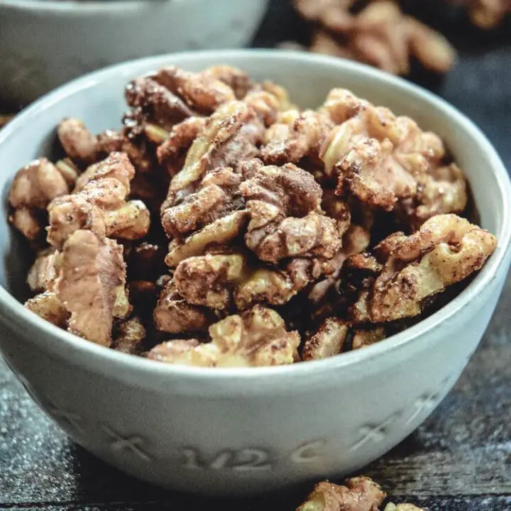 Maple Cardamom Candied Walnuts