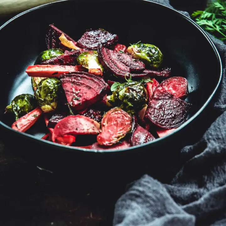 Maple Roasted Root Vegetables With Dijon And Thyme
