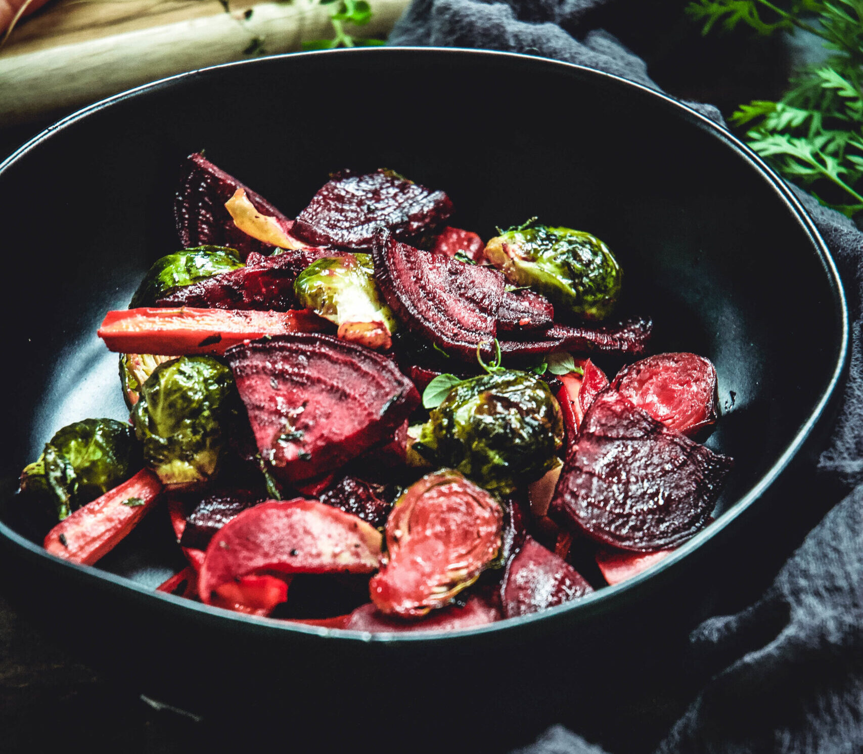 Maple Roasted Root Vegetables With Dijon And Thyme - Calm Eats