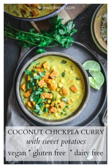 Vegan Chickpea Curry With Sweet Potatoes - Calm Eats