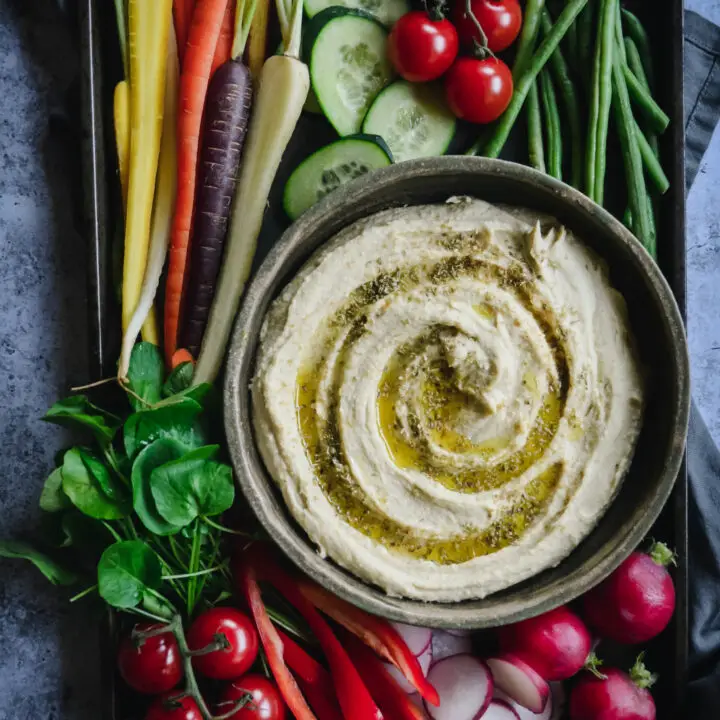 Gut Friendly Lemon Garlic Hummus