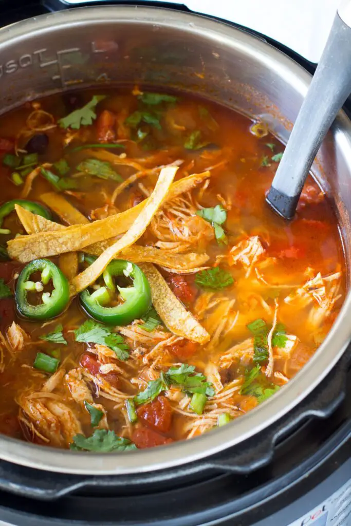 Chicken tortillas soup in instant pot