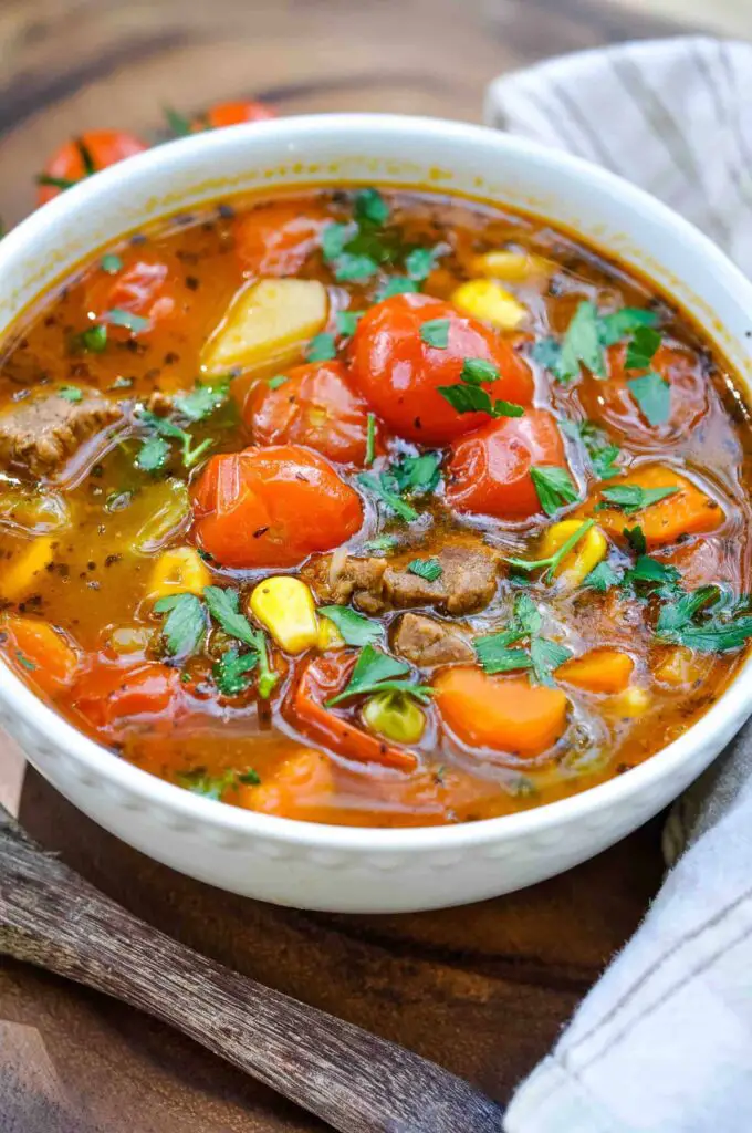 vegetable stew in bowl