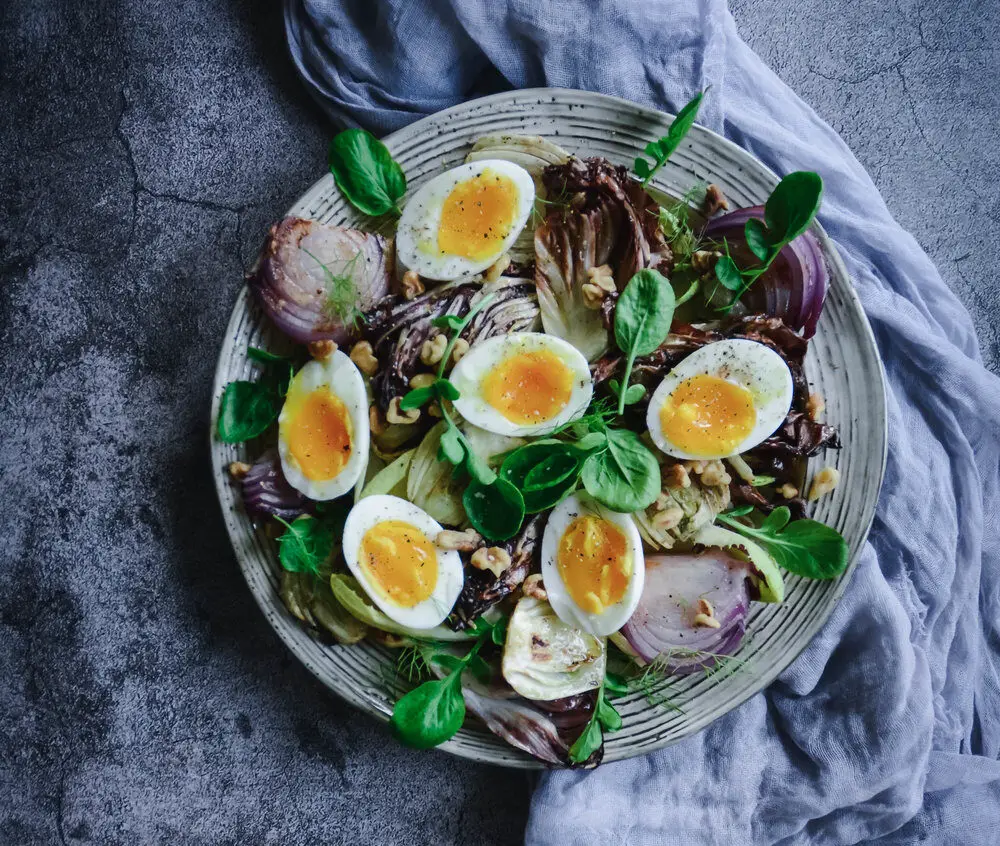 Grilled Radicchio Salad With Fennel And Eggs - Calm Eats