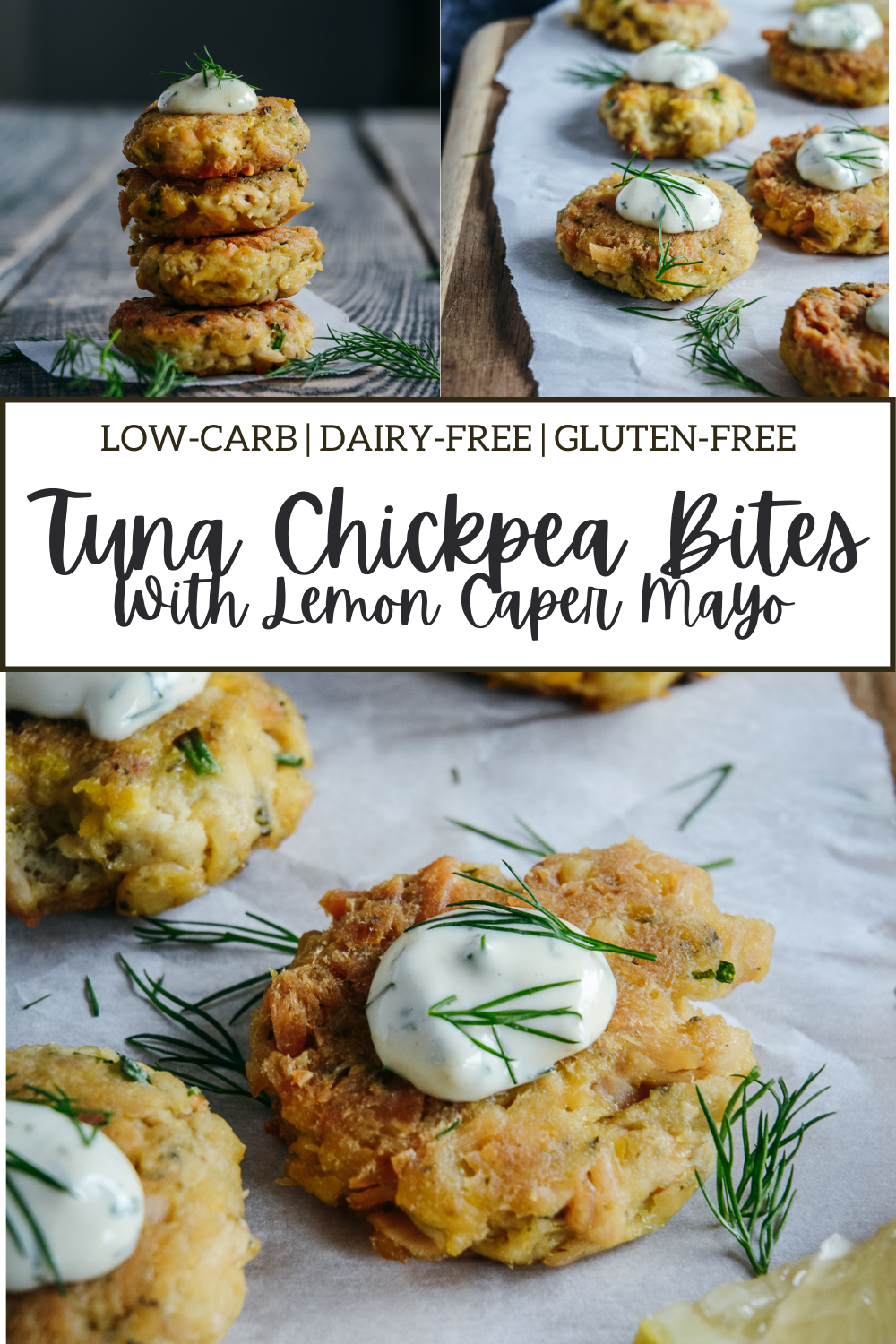 Tuna Chickpea Patties With Lemon Caper Mayo - Calm Eats