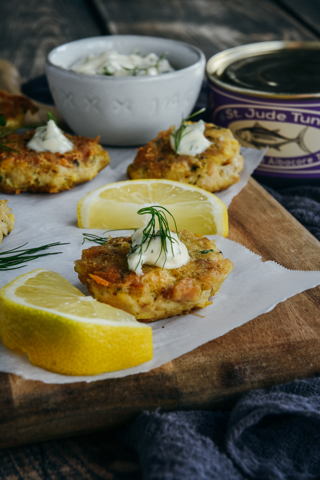 Tuna Chickpea Patties With Lemon Caper Mayo Calm Eats