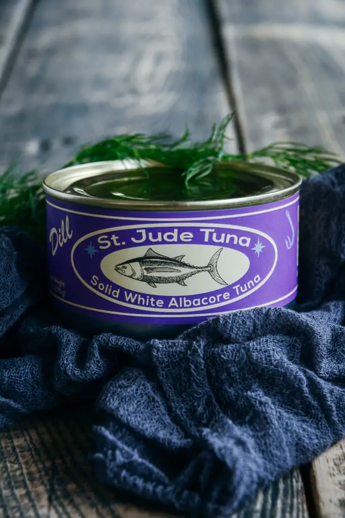 St. Jude canned tuna on table 