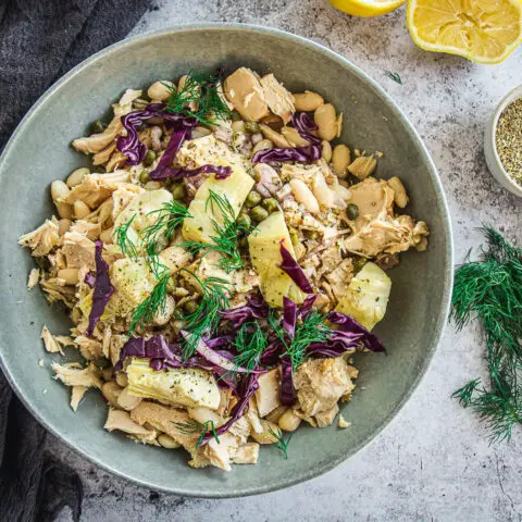 White Bean Tuna Salad with Artichoke Hearts