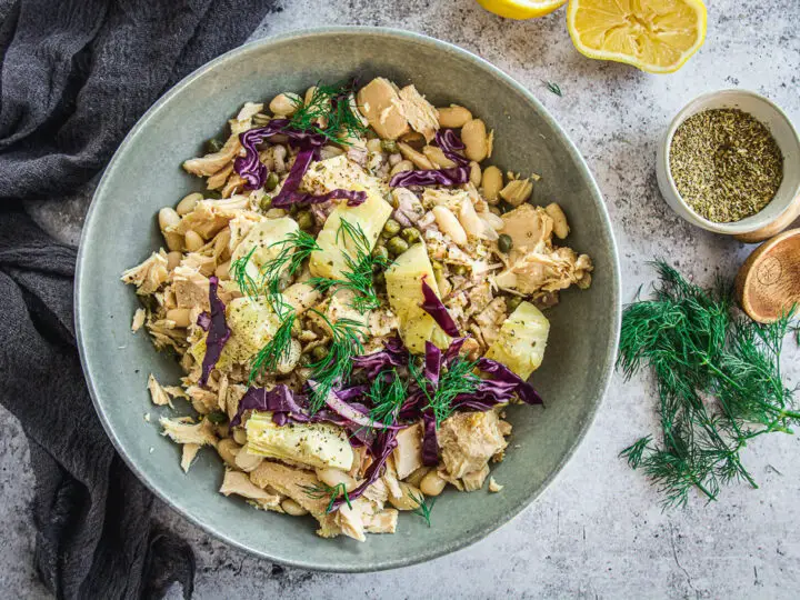 White Bean Tuna Salad with Artichoke Hearts Calm Eats