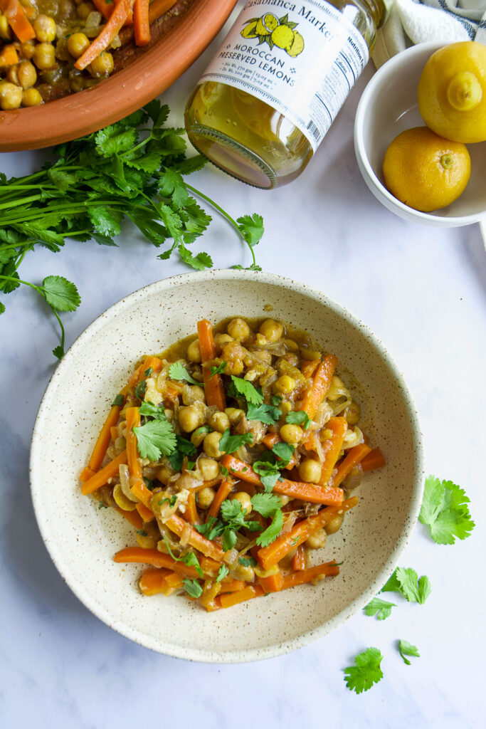 Moroccan salad bowl with preserved lemons - Lazy Cat Kitchen