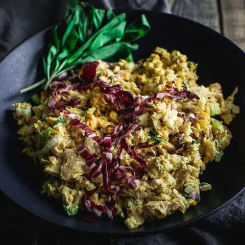 Quick Curried Tuna and Chickpea Salad with Radicchio