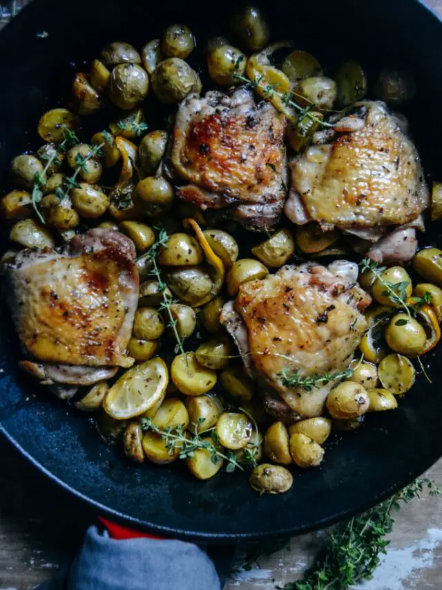 Greek Lemon Chicken with Baby Potatoes