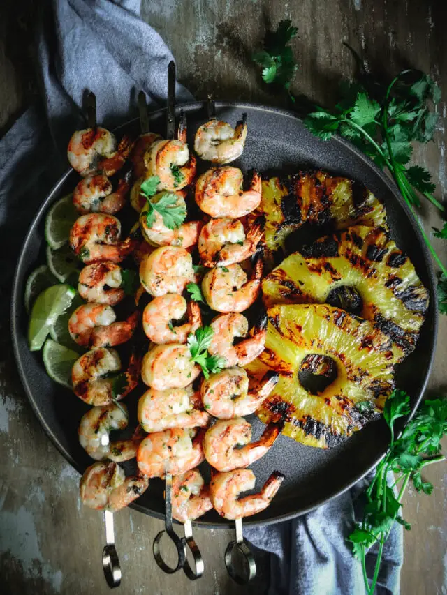 Honey Lime Grilled Shrimp with Pineapple