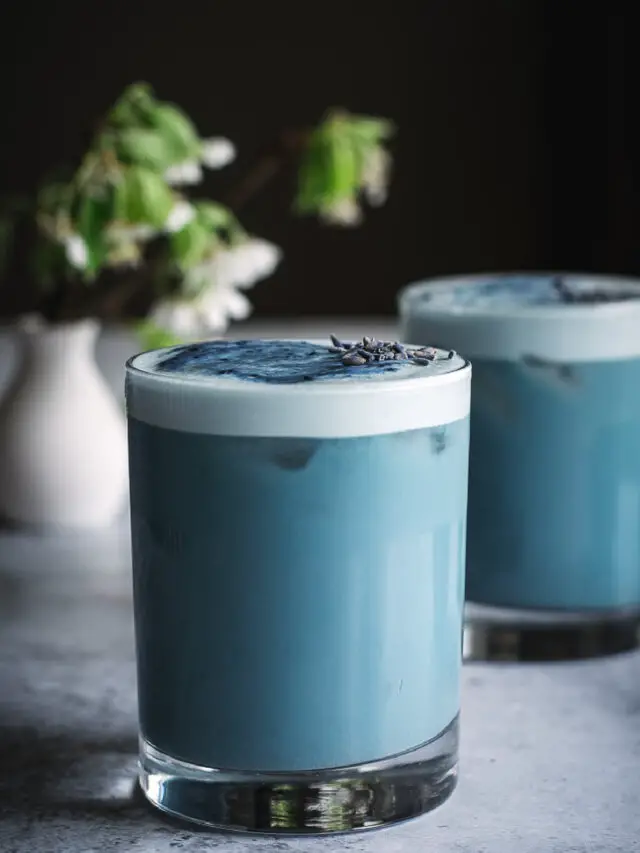 Butterfly Pea Flower Iced Latte