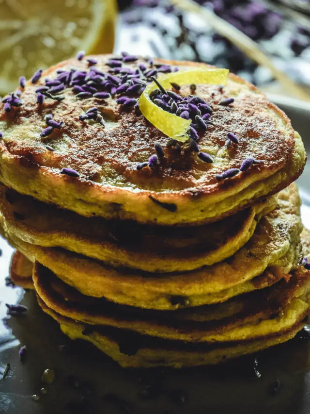 Lavender Lemon Gluten Free Pancakes