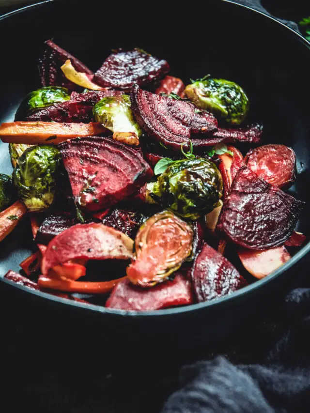 Maple Roasted Root Vegetables With Dijon