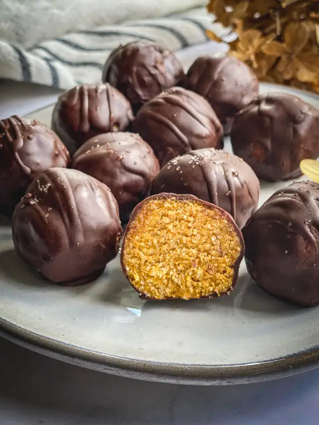 Chocolate Covered Pumpkin Truffles