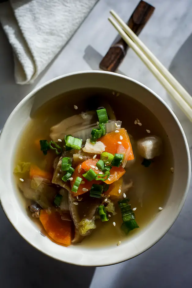 Gut Healthy Vegetable Miso Soup - Calm Eats
