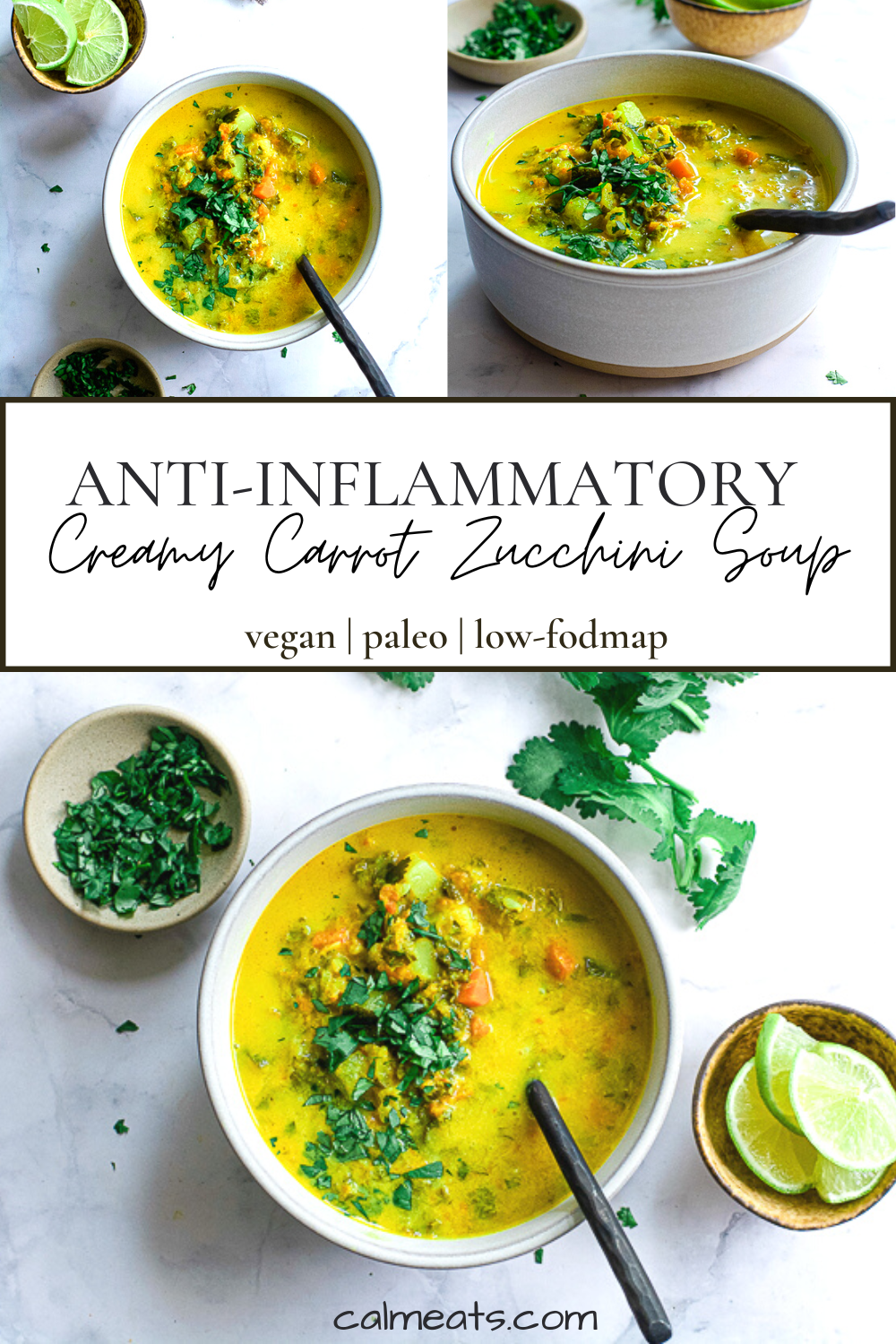 AntiInflammatory LowFODMAP Zucchini Carrot Soup Calm Eats