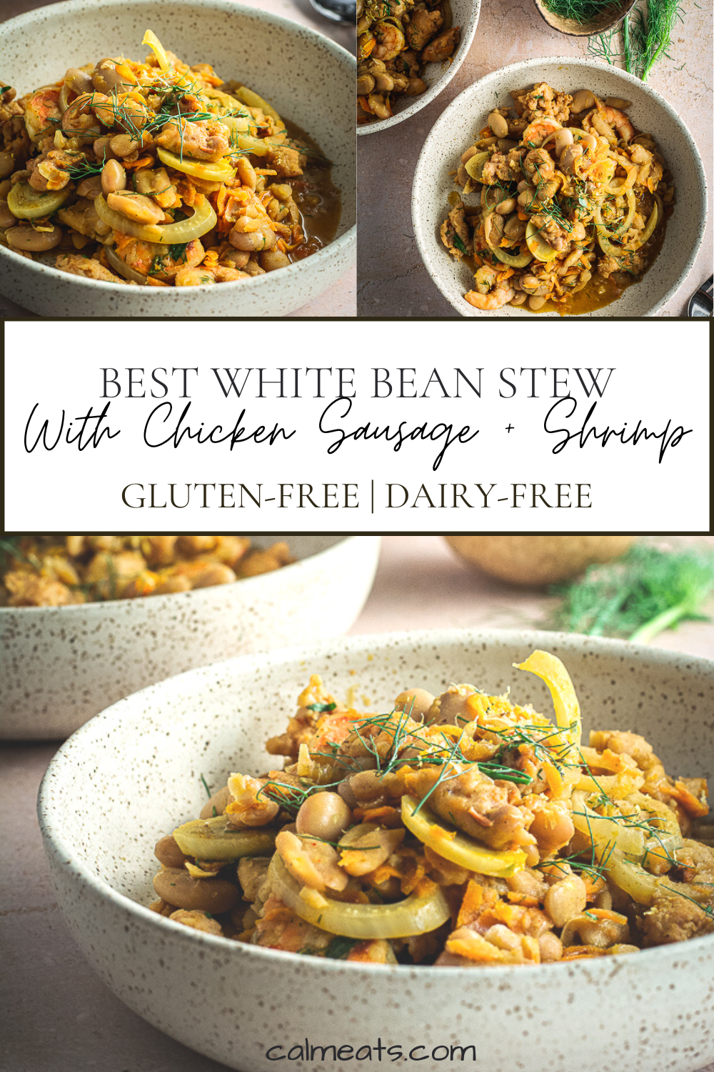 White Bean Stew With Shrimp and Chicken Sausage - Calm Eats