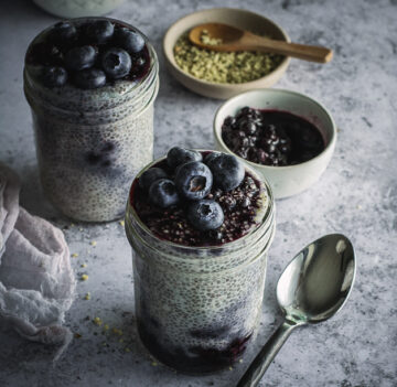 Easy Fiber Rich Blueberry Chia Seed Pudding - Calm Eats