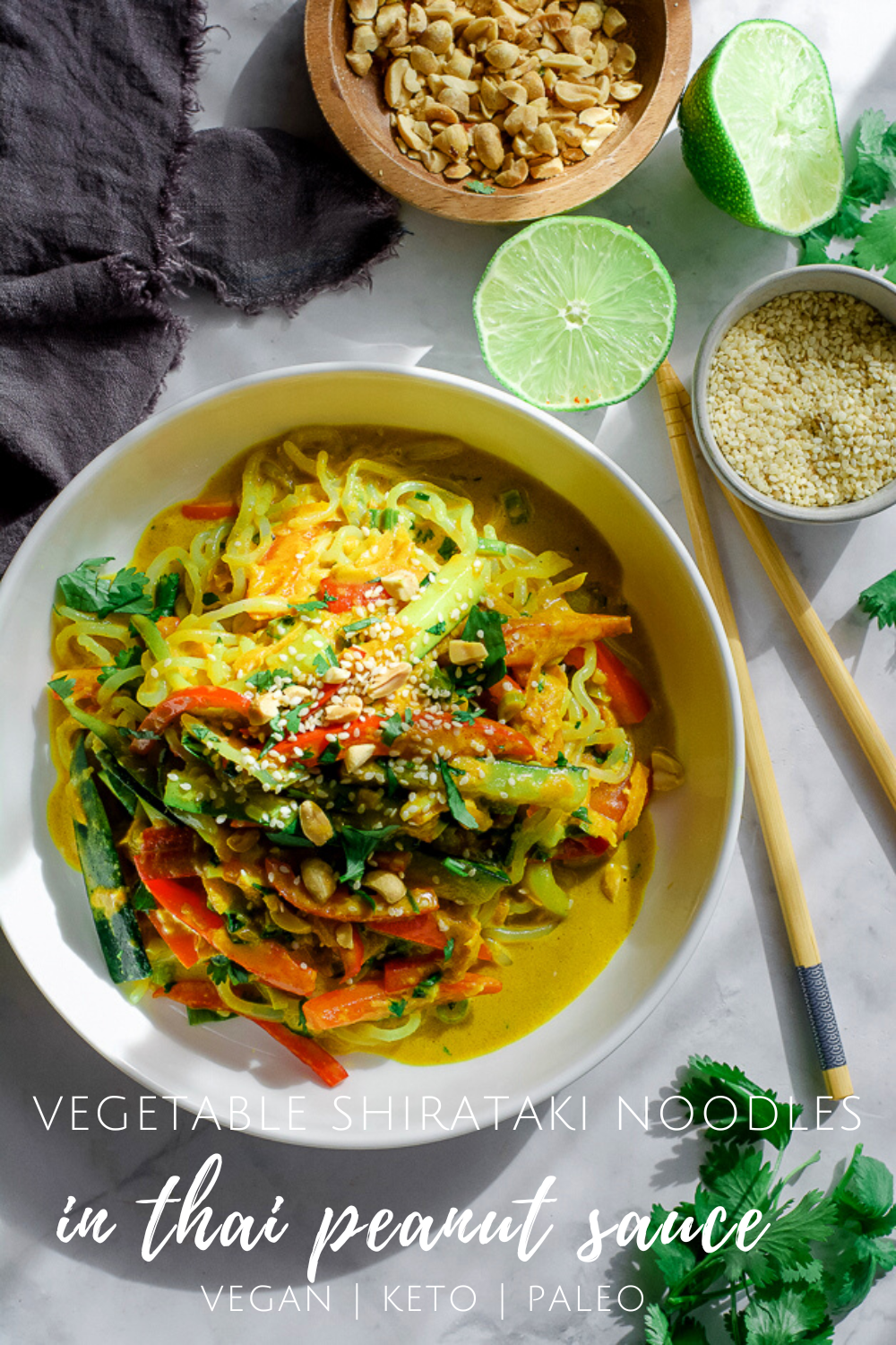 Vegetable Shirataki Noodles In Thai Peanut Sauce Calm Eats