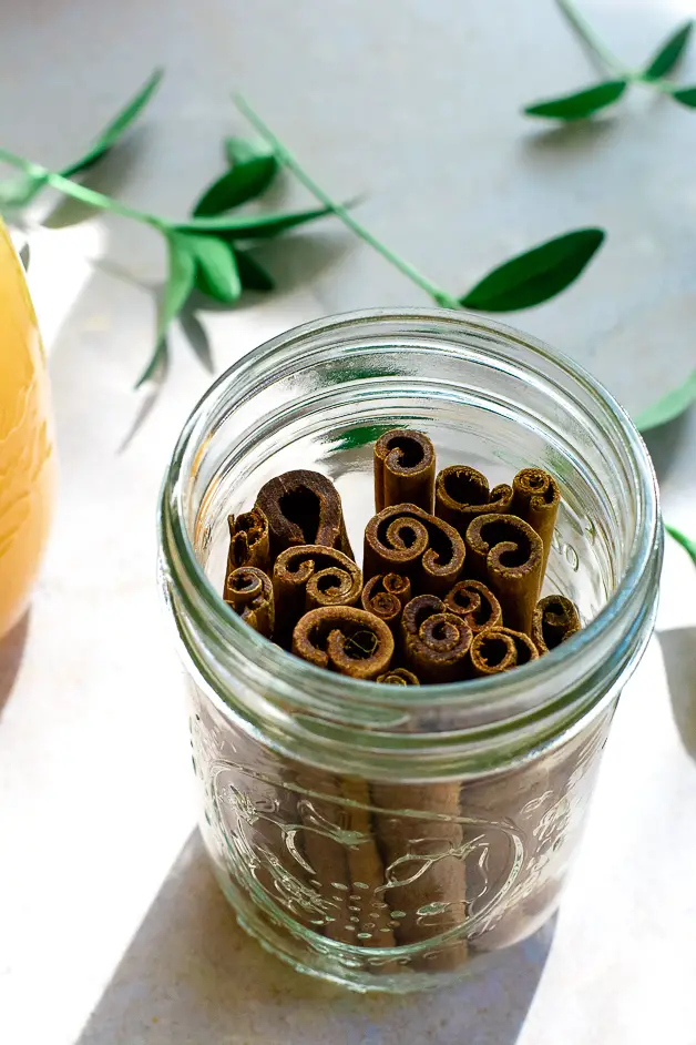 cinnamon sticks in a jar
