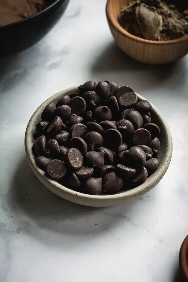 chocolate chips in bowl