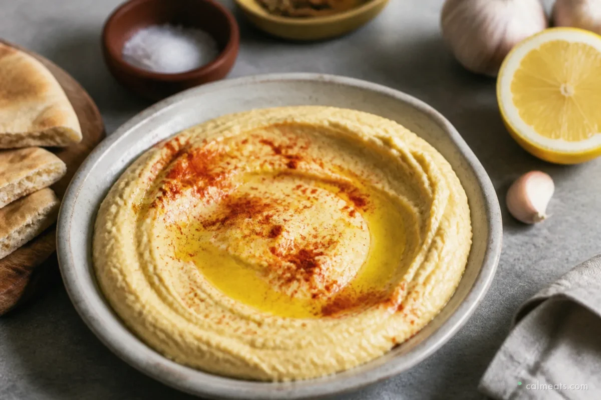 Lemon garlic hummus: a healthy hummus recipe built on ratio, not guesswork