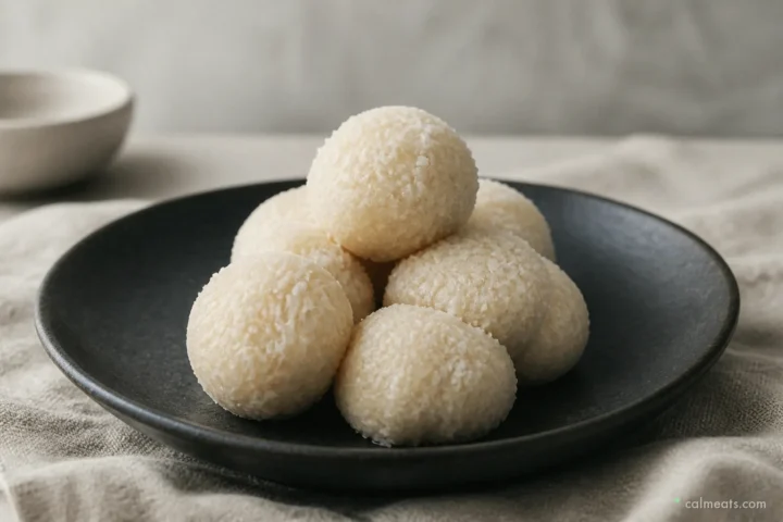 Vanilla collagen coconut bites that hold together without baking